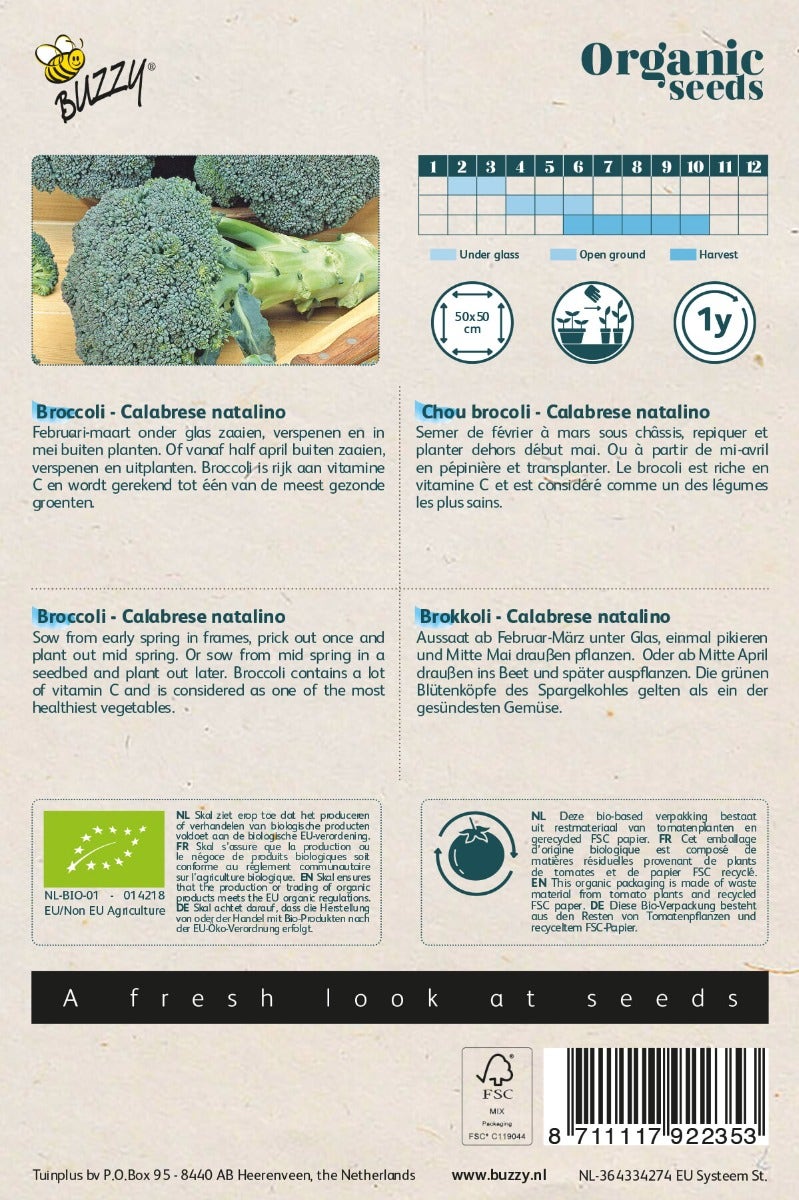 Boterkool (Brassica oleracea convar capitata) bio zaad